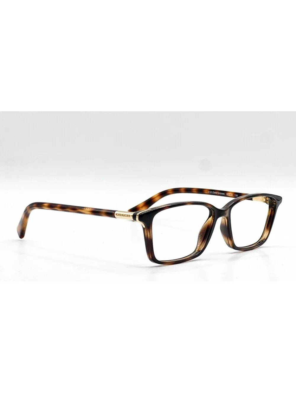 Coach HC 6077 5120 Dark Tortoise Rectangle Authentic Eyeglass Frames 53-15-135